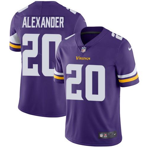 Nike Vikings #20 Mackensie Alexander Purple Team Color Men's Stitched NFL Vapor Untouchable Limited Jersey